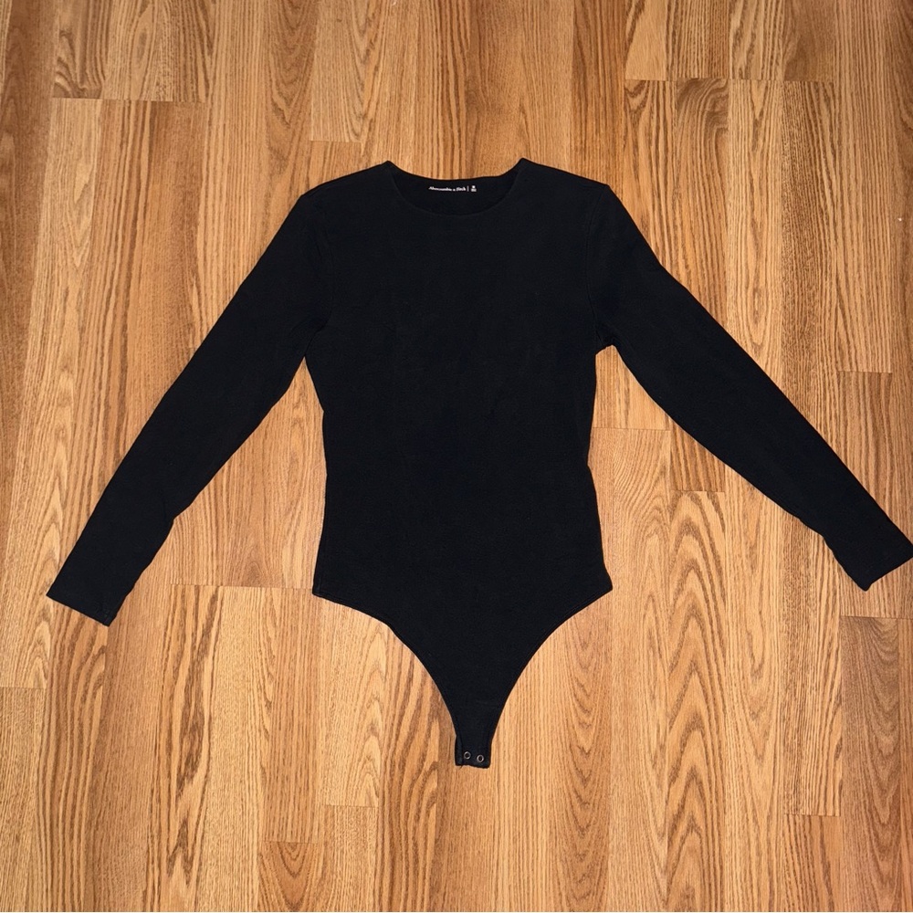 Abercrombie Black Long Sleeve Bodysuit